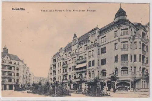 21735 Ak Neukölln Böhmische Straße Ecke Schudoma Straße um 1920