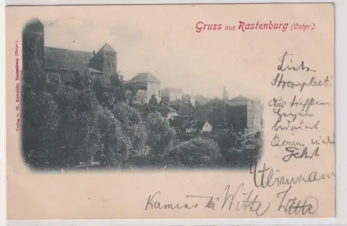 82376 Ak Gruß aus Rastenburg Kętrzyn (Ostpreussen) 1899