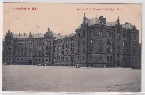 904944 Ak Wittenberg Kaserne d.3.Brandenburger Infanterie Regiments Nr.20, 1916