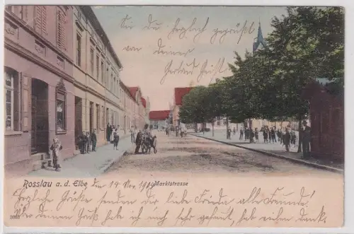 35471 Ak Rosslau an der Elbe Marktstrasse 1904