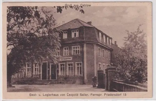 88892 Ak Gruß aus Cablow Gast- & Logierhaus von Leopold Sailer 1933
