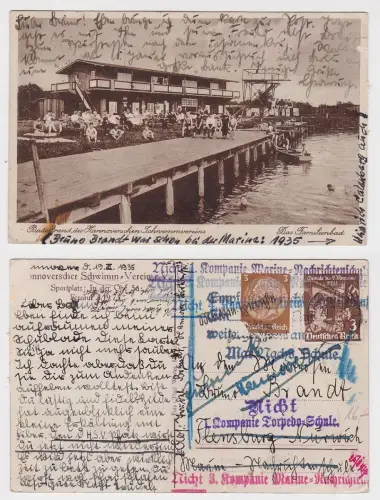 67465 Irrläufer Ak Hannoverscher Schwimm Verein e.V. Sportplatz 1935