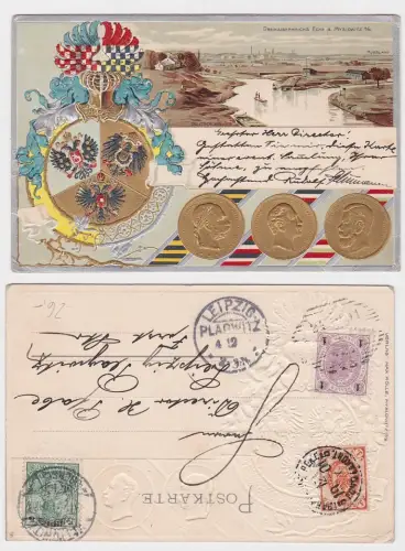 20970 Präge Ak Driekaiserreichsecke bei Myslowitz in Oberschlesien 1907
