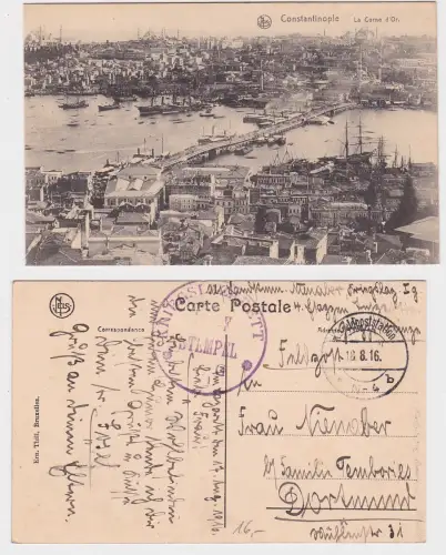 58814 Ak Feldpoststempel Kriegslazarett Türkei Konstantinopel 1916
