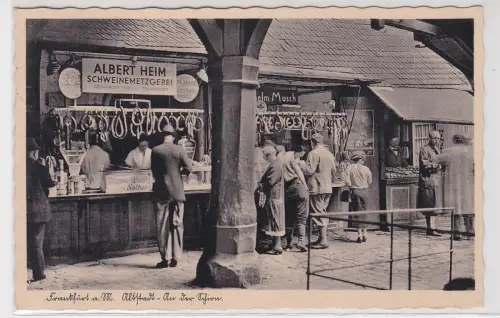 83015 AK Frankfurt am Main Altstadt - An der Schirn, Metzgerei Albert Heim 1938