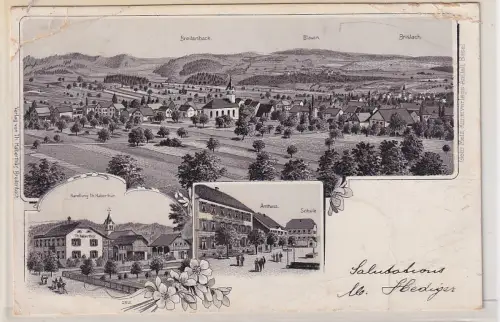 89676 Mehrbild Ak Breitenbach Schweiz Handlung Th. Haberthür, Amtshaus usw. 1903