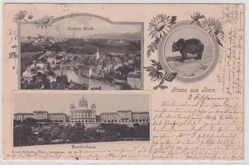 85978 Mehrbild Ak Gruss aus Bern Untere Stadt, Bundeshaus 1904