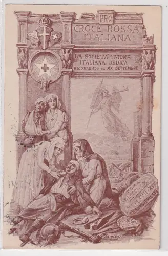 92218 Künstler Ak Rotes Kreuz Nationale Italienische Union Zürich 1870 - 1917