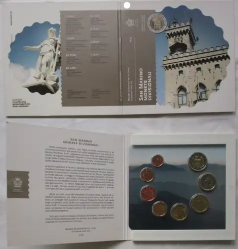 offizieller San Marino Euro Kursmünzensatz KMS 2015 Coincard (129263)