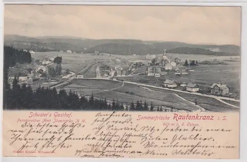 54319 Ak Sommerfrische Rautenkranz i.S. Werbung für Schuster´s Gasthof 1903