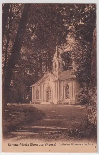 70076 Ak Sommerfrische Ebersdorf (Reuss) Gotisches Häuschen im Park 1912