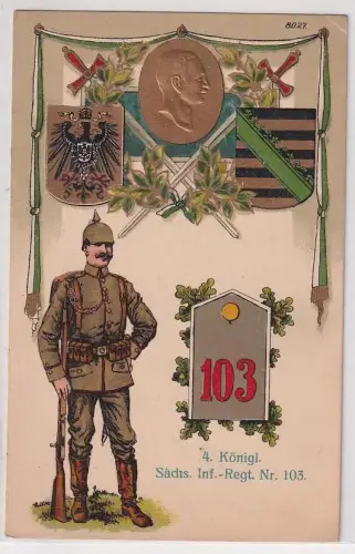39814 Präge Regiments Ak Bautzen Kgl. Sächs. 4. Infanterie-Regiment Nr. 103	