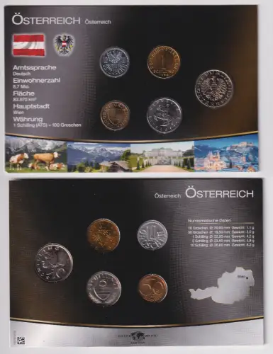 KMS Das Geld der Welt Kursmünzensätze der Welt Österreich + Münzdokument /131859