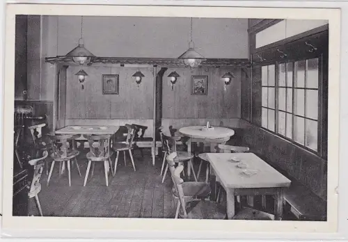 72359 Ak Offenbach/M. Gaststätte Fritz Latsch Biebererstraße Gastraum um 1930