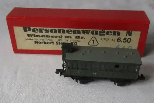 Herbert Stein KG N 5450/473/6 Personenwagen mit Bremserhaus DR OVP (135310)