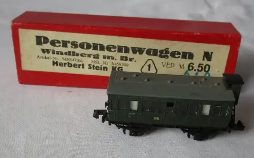 Herbert Stein KG N 5450/473/6 Personenwagen mit Bremserhaus DR OVP (133304)