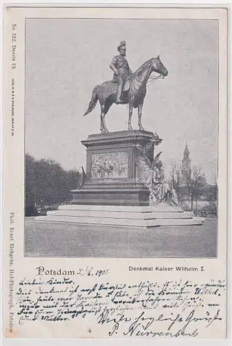 61501 Ak Potsdam Denkmal Kaiser Wilhelm I. 1901