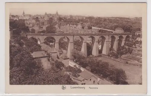 03784 Ak Luxembourg Panorama mit Viadukt um 1920
