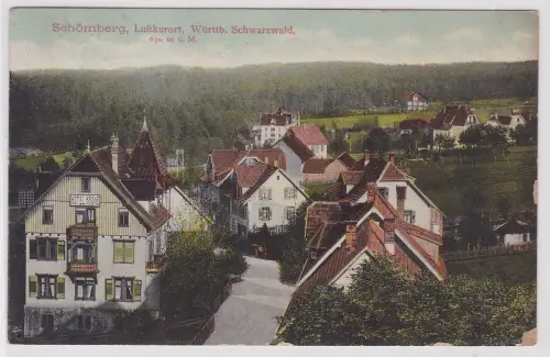 20558 Ak Schömberg Luftkurort Württemberg Schwarzwald Hotel Krone 1912
