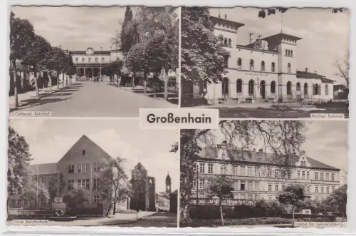 02917 Foto Ak Großenhain Bahnhöfe, Berufsschule, Institut f. Lehrerbildung 1953