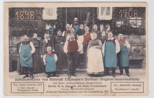 29348 Ak Berlin Jubiläumskarte Jägerstraße 63 Engmann´s Bauernschänke 1898-1908