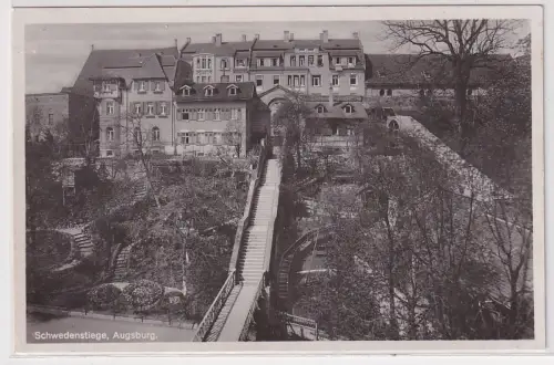 83867 Ak Augsburg - Schwedenstiege mit Parkpartie 1940