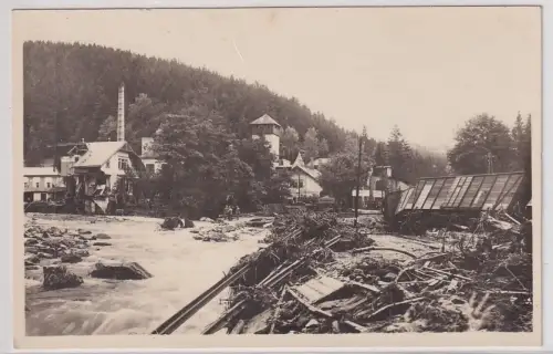 38074 Ak Unwetterkatastrophe am 8. Juni 1927 Müglitztal Lauenstenstein i. Sa.
