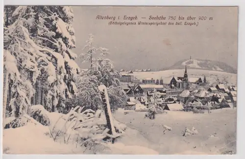 29642 Ak Altenberg Erzgebirge Wintersportgebiet im Schnee 1915