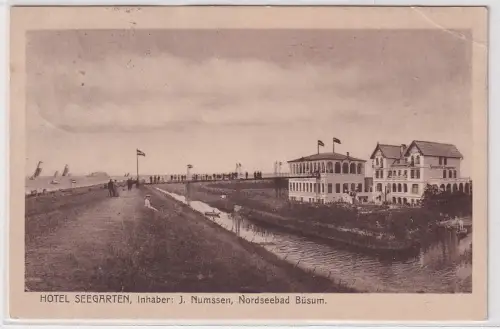 05654 Ak Nordseebad Büsum Hotel Seegarten von J. Numssen 1924