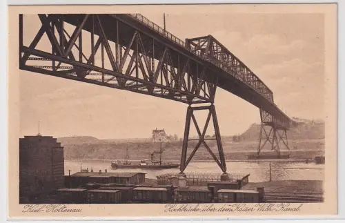 05755 Ak Kiel-Holtenau Hochbrücke über den Kaiser-Wilhelm-Kanal 1929