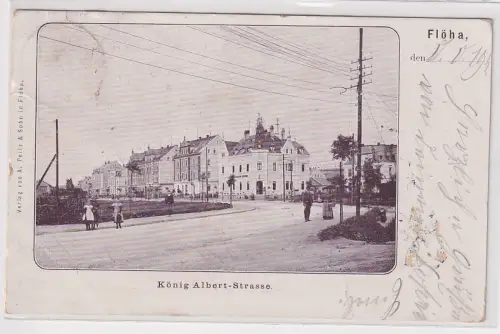 68089 Ak Flöha König-Albert-Strasse 1901