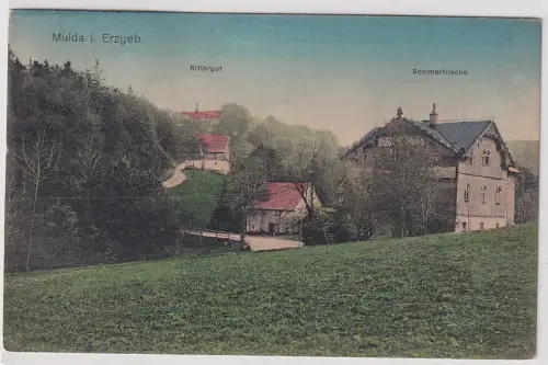 51904 Ak Mulda Erzgebirge Rittergut und Sommerfrische 1920
