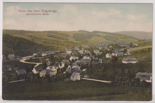 63899 Ak Sommerfrische Mulda Gruss aus dem Erzgebirge 1913