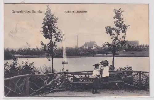 64054 Ak Gelsenkirchen-Bulmke Partie im Stadtgarten 1912