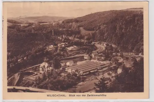 80890 Ak Wilischthal Gasthaus Jagdschänke Blick von der Zschimmerhöhe 1933