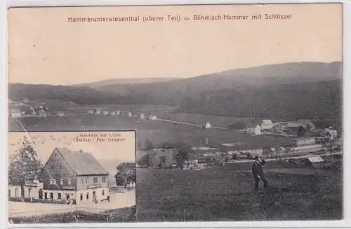908611 Ak Hammerunterwiesenthal Gasthaus zur Linde 1909