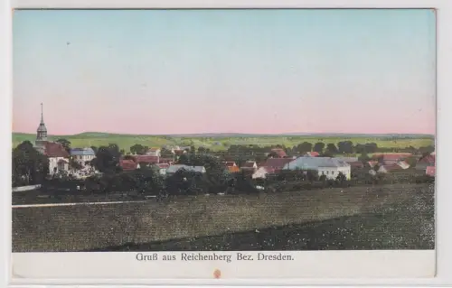 903345 Ak Gruß aus Reichenberg Bez. Dresden Totalansicht 1916