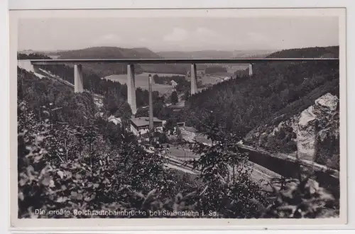 906443 Foto Ak Die größte Autobahnbrücke bei Siebenlehn i. Sa. um 1930