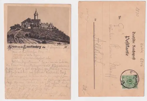 86393 Vorläufer Ak Gruß von der Leuchtenburg 1890