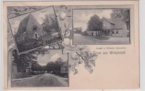 98519 Mehrbild Ak Gruß aus Winkelstedt Gasthof, Kirche usw. 1910