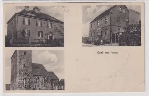 85424 Mehrbild Ak Gruß aus Jaucha Bäckerei Blumentritt um 1930