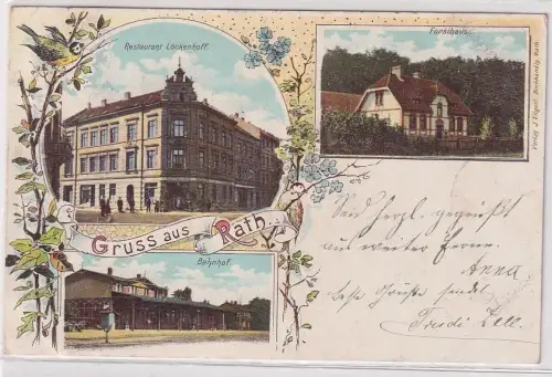 75944 Mehrbild Ak Gruß aus Rath Restaurant Löckenhoff, Fortshaus, Bahnhof 1902