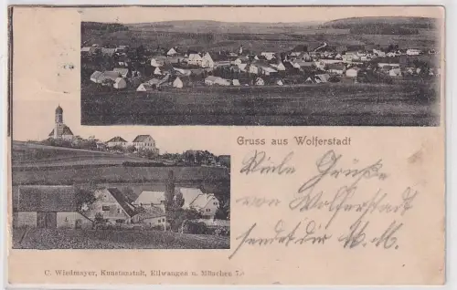 906849 Mehrbild Ak Gruß aus Wolferstadt in Bayern 1904