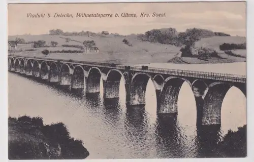00253 Ak Viadukt bei Delecke, Möhnetalsperre b. Günne, Krs. Soest um 1930