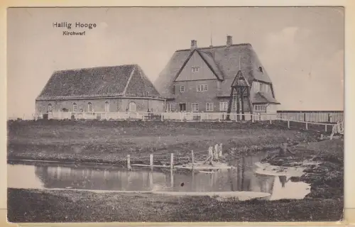 16808 Ak Hallig Hooge Kirchwarf um 1920