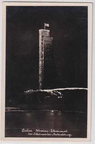 48756 AK Ostseebad Laboe Marine Ehrenmal bei Scheinwerfer-Beleuchtung 1935