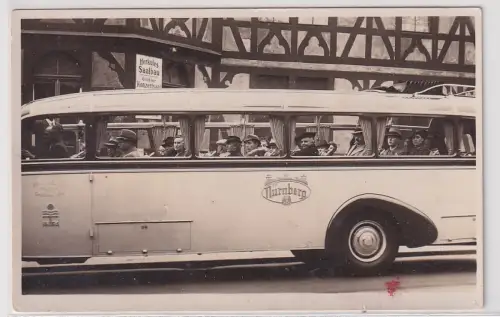 13238 Foto Ak Nürnberg Autobus Rundfahrt vor Herkules Saalbau um 1930