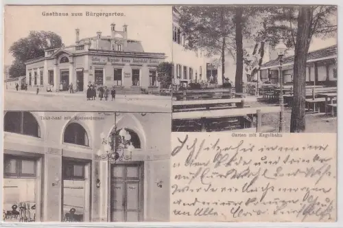 37968 Mehrbild Ak Augsburg Gasthaus zum Bürgergarten 1906