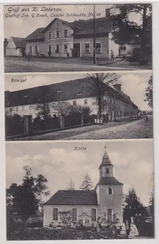 49735 Mehrbild Ak Gruß aus Klein-Liebenau Gasthof, Rittergut, Kirche usw. 1926