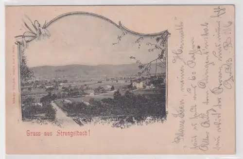 14216 Ak Gruß aus Strengelbach Schweiz Totalansicht 1899